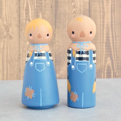 Michaels wooden shop peg dolls